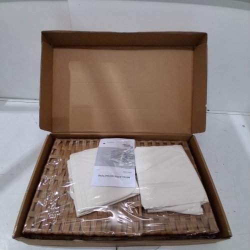 GREENSTELL WOVEN RATTAN LAUNDRY HAMPER WITH LID, 2 REMOVABLE LINER BAGS - 60L - BROWN (MODEL: LH011-V2-NL-GL) image 2