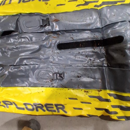 INTEX EXPLORER K2 INFLATABLE KAYAK SET WITH ALUMINUM OARS AND PUMP - 86" - 2-PERSON - 400LB MAX - YELLOW/GREY (MODEL: 68307EP) image 3