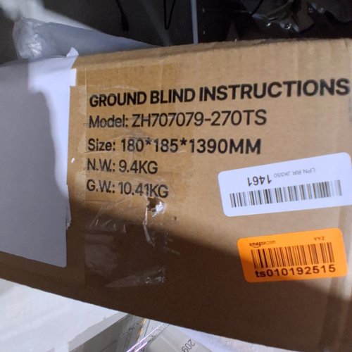 HUNTING BLIND 360º SEE-THROUGH PORTABLE RESILIENT HUNTING TENT GROUND BLIND WITH CARRYING BAG - 70" X 70" X 78.7"/4-5 PERSON - CAMOUFLAGE - (MODEL: ZH707079-270TS) image 3