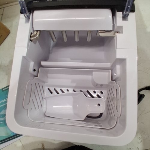 EUHOMY SELF-CLEANING BULLET COUNTERTOP PORTABLE ICE MAKER WITH ICE SCOOP - MAKES 27LB PER DAY - BLACK (MODEL: IM021-BBL-CAEH) image 3