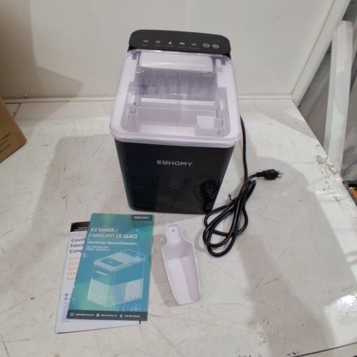 EUHOMY SELF-CLEANING BULLET COUNTERTOP PORTABLE ICE MAKER WITH ICE SCOOP - MAKES 27LB PER DAY - BLACK (MODEL: IM021-BBL-CAEH) image 6
