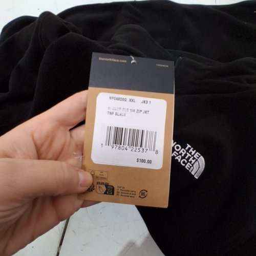 MEN'S NORTH FACE GLACIER QUARTER-ZIP FLEECE SWEATER - XXL - BLACK (STYLE: NF0A8D0Q) image 3
