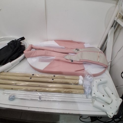 GYARING 3-IN-1 BABY BASSINET CRIB WITH MESH MOSQUITO NET AND CARRYING BAG - 34.6" X 20.8" X 27.9" - PINK image 6