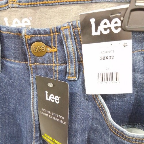 MEN'S LEE ACTIVE STRETCH REGULAR STRAIGHT JEANS WITH MOPTION FLEX WAISTBAND - 30W X 32 L - BLUE image 3