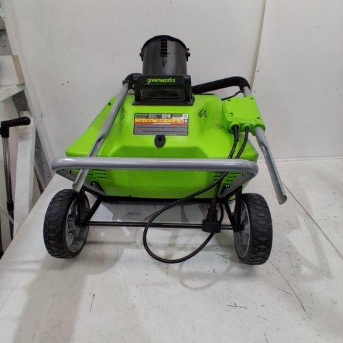 GREENWORKS CORDED ELECTRIC SNOW BLOWER THROWER WITH 180° ADJUSTABLE CHUTE - 13AMP - 20” PATH - GREEN (MODEL: GWSN20130) image 6