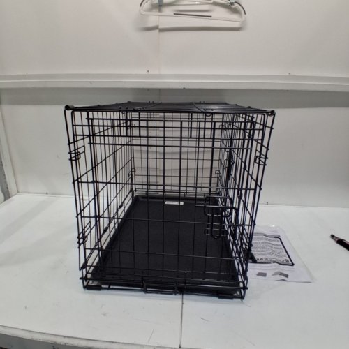 NEW WORLD PET PRODUCTS FOLDING DOUBLE DOOR METAL DOG CRATE - SMALL/24'' - BLACK (MODEL: B24DD) image 2