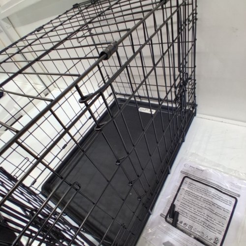 NEW WORLD PET PRODUCTS FOLDING DOUBLE DOOR METAL DOG CRATE - SMALL/24'' - BLACK (MODEL: B24DD) image 3