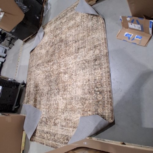VINTAGE STYLE PATTERENED AREA RUG - 9FT X 11.5FT - BROWN/BEIGE image 2