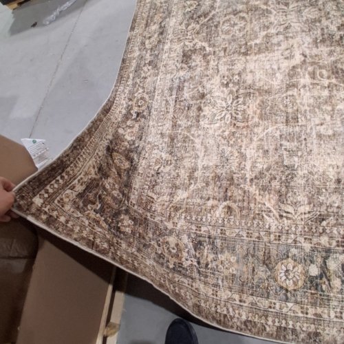 VINTAGE STYLE PATTERENED AREA RUG - 9FT X 11.5FT - BROWN/BEIGE image 3
