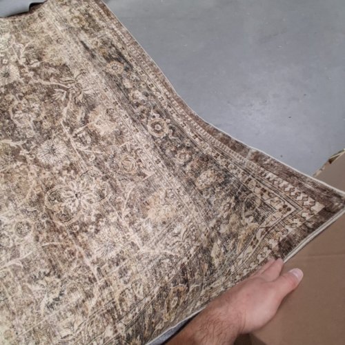 VINTAGE STYLE PATTERENED AREA RUG - 9FT X 11.5FT - BROWN/BEIGE image 5