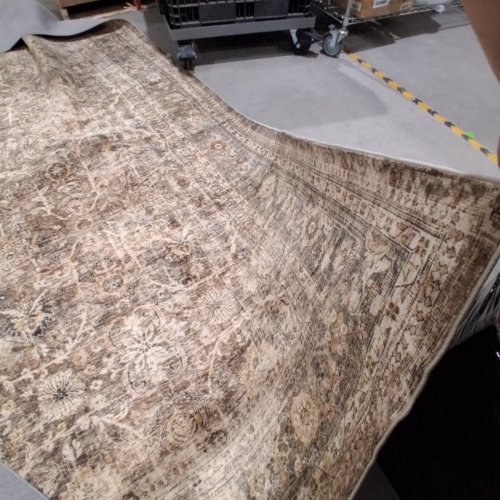 VINTAGE STYLE PATTERENED AREA RUG - 9FT X 11.5FT - BROWN/BEIGE image 6