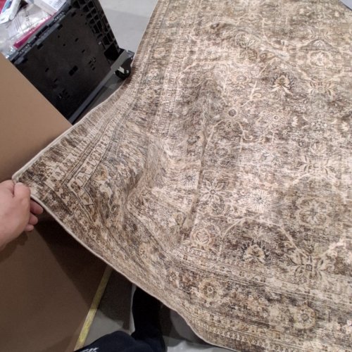 VINTAGE STYLE PATTERENED AREA RUG - 9FT X 11.5FT - BROWN/BEIGE image 7