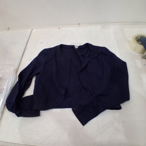 WOMAN'S LONG SLEEVE SHRUG CARDIGAN - MEDIUM -BLUE image 2