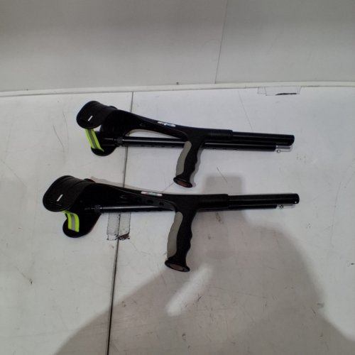 2PC ENLUNTRA FOREARM CRUTCHES FOR ADULTS ADJUSTABLE AND FOLDABLE - 36.4"-45.2" - BLACK image 2