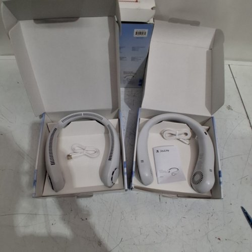 2PK JISULIFE RECHARGEABLE COOLING NECK FANS - WHITE (MODEL: 2789239) image 3