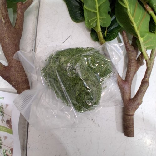 TXABL ARTIFICAL FIDDLE LEAF FIG TREE - 5FT - GREEN / WHITE image 3