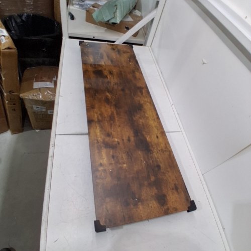 SOGESFURNITURE NO ASSEMBLY FOLDABLE COMPUTER DESK - 47.2" - RUSTIC BROWN (MODEL: 10HBNDAC5-12040FB) image 5