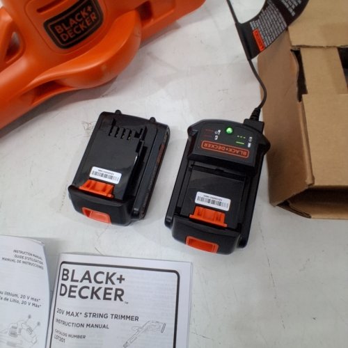 BLACK+DECKER 2-IN-1 STRING TRIMMER/EDGER AND SWEEPER/BLOWER - 10" - 20V MAX LITHIUM BATTERY WITH CHARGER - BLACK/ORANGE (MODEL: LCC222) image 2