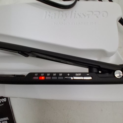 BABYLISSPRO NANO TITANIUM ULTRA SLIM FLAT IRON - 1" - BLACK - (MODEL: BNT4172TBKC) image 2