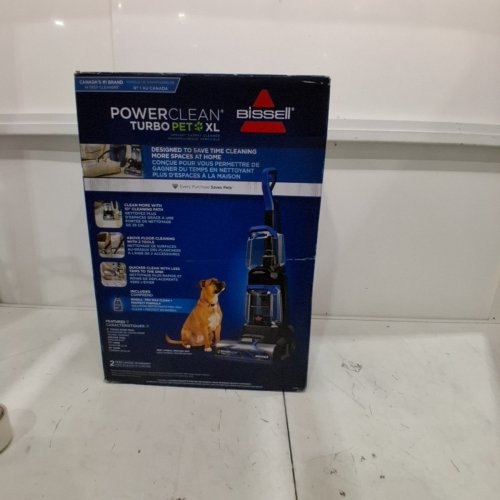 BISSELL POWERCLEAN TURBO PET XL UPRIGHT CARPET CLEANER - BLACK/BLUE (MODEL: 3738C) image 10