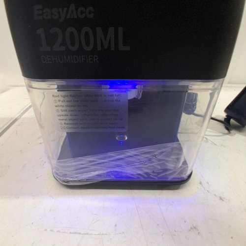 EASYACC SMALL ULTRA QUIET PORTABLE DEHUMIDIFIER WITH HANDLE WITH 7 LED LIGHTS AND AUTO SHUT OFF - 40OZ - 450SQ.FT - BLACK (MODEL: KW-CS01) image 2