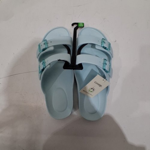 WOMENS GEORGE STRAPPY SANDALS - 9-10 - LIGHT BLUE image 2