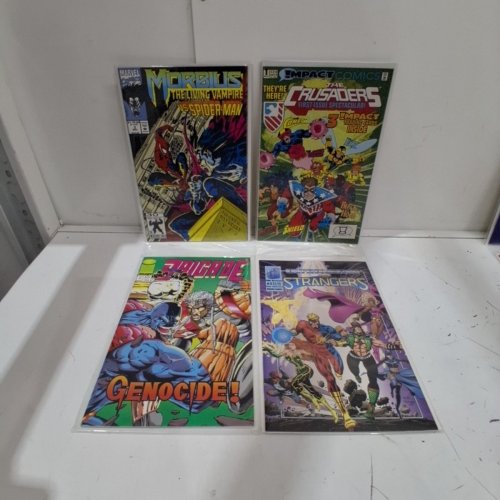4 ASSTD MALIBU, MARVEL, AND IMAGE COMIC BOOKS - STANGERS #1, BRIGADE #2, MORBIUS THE LIVING VAMPIRE #3, THE CRUSADERS #1 - VARIOUS AUTHORS image 2