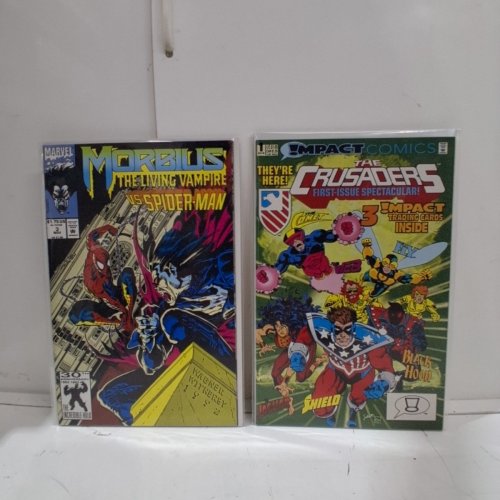 4 ASSTD MALIBU, MARVEL, AND IMAGE COMIC BOOKS - STANGERS #1, BRIGADE #2, MORBIUS THE LIVING VAMPIRE #3, THE CRUSADERS #1 - VARIOUS AUTHORS image 3