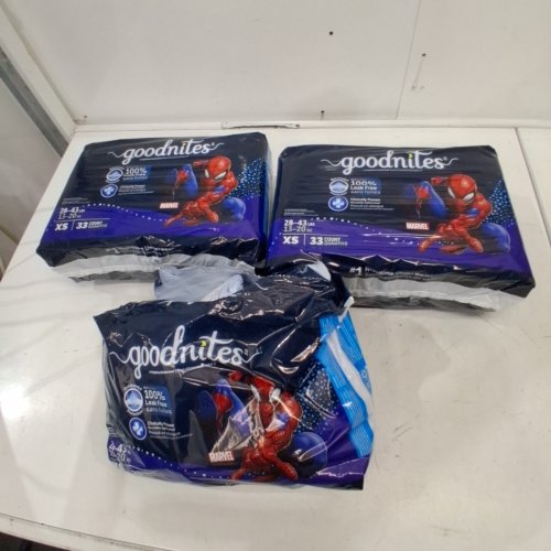 80PK BOY'S GOODNITES NIGHTTIME BEDWETTING UNDERWEAR - EXTRA SMALL (28-43LB) - MARVEL SPIDER MAN image 2