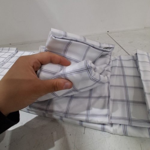 6PC SLUMBERCHILL COOLING BED SHEET SET WITH 4 PILLOW CASES - DOUBLE - WHITE/BLUE/GREY (MODEL: 1976200) image 3