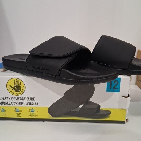 MENS BODY GLOVE COMFORT SLIDE SANDAL - SIZE 12 - BLACK (STYLE: 2001910) image 2