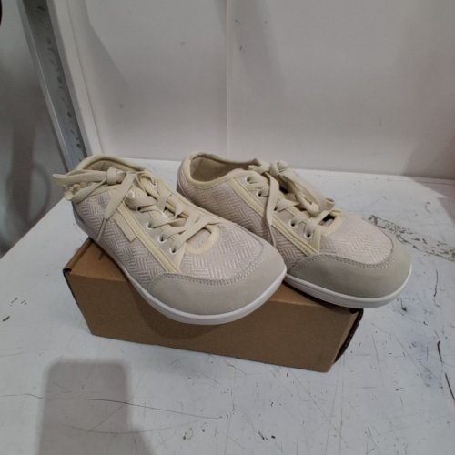 ADULT UNISEX HOBIBEAR BAREFOOT SNEAKERS WITH WIDE TOE BOX - WOMEN'S : 8.9-9 / MEN'S : 6.5-7 - BEIGE (STYLE : 00634052739108) image 2