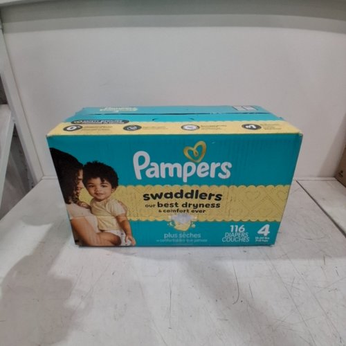116PK PAMPERS SWADDLERS 360 LEAKPROOF DISPOSABLE BABY DIAPERS - SIZE 4 (15LBS- 34LBS)LBS) image 4