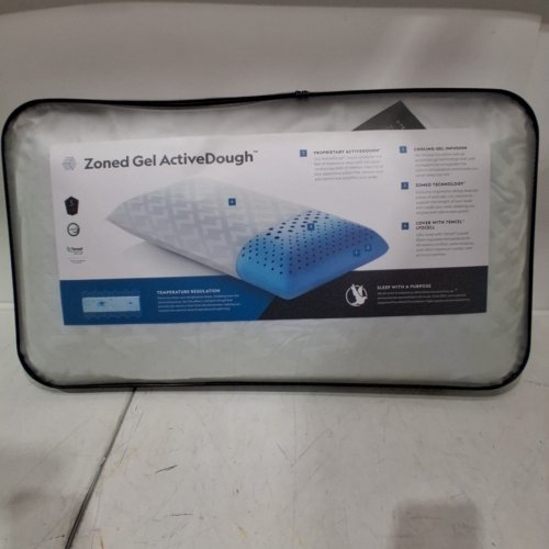 MALOUF Z ZONED ACTIVEDOUGH MID LOFT PILLOW INFUSED WITH TEMPERATURE REGULATING GEL - QUEEN - WHITE (MODEL: ZZQQMPADZG) image 5
