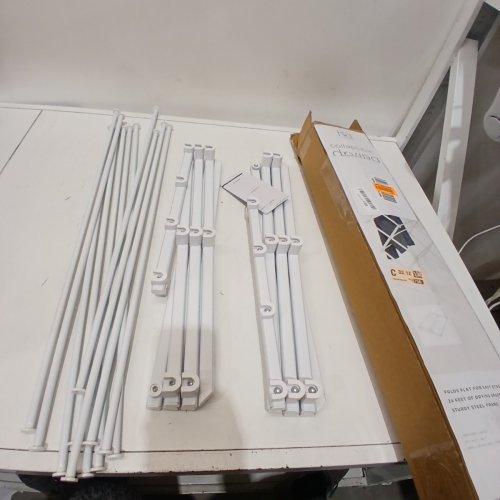 HONEY-CAN-DO COLLAPSIBLE CLOTHING DRYING RACK - 45" X 34" X 14" - WHITE/GREY image 2