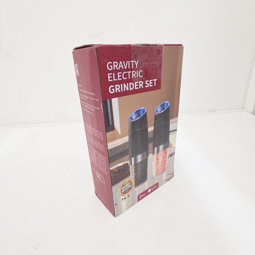 2PK ELECTRIC GRAVITY GRINDER SET FOR SALT AND PEPPER - BLACK image 5