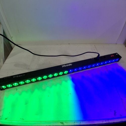 OPPSK RGB STAGE WASH LIGHT BAR 24 DJ STAGE LIGHT BAR WITH CHASE FUNCTION AUTO PLAY SOUND ACTIVATED BY WIRED DMX MASTER SLAVE - 40" 72W - BLACK image 3