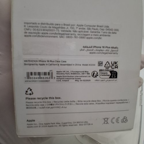 APPLE CASE WITH MAGSAFE FOR IPHONE 16 PLUS - CLEAR (MODEL: A3244) image 2