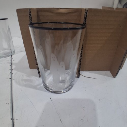 4PK GHOST PRINT CUPS - CLEAR / BLACK image 3