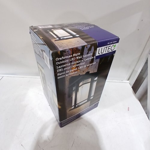 LUTEC CRAFTSMAN STYLE OUTDOOR LED WALL LANTERN - 12.5" X 7.5" X 7" - BLACK (MODEL: 1806320) image 4