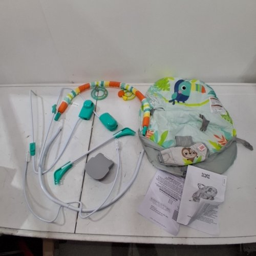 BRIGHT STARS VIBRATING BOUNCER WITH TOY BAR - RAINFOREST VIBES (MODEL:12227) image 3