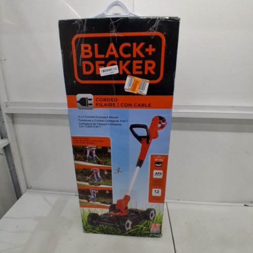 BLACK + DECKER 12" CORDED 3-IN-1 STRING TRIMMER, EDGER & LAWN MOWER - ORANGE/BLACK (MODEL: MTE912) image 4