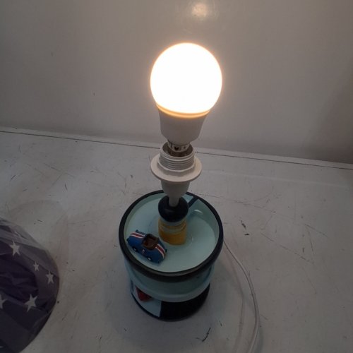 KIDS HERBESTBAY ADORAVLE RACING ROAD TABLE LAMP - 14" - NAVY AND TEAL image 2