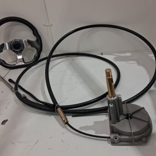 RASTP BOAT STEERING SYSTEM 3/4" TAPERED SHAFT 12.8" STEERING WHEEL - 13FT - (MODEL:RS-STW074+STW031-PA-WU+QR045-1 image 6