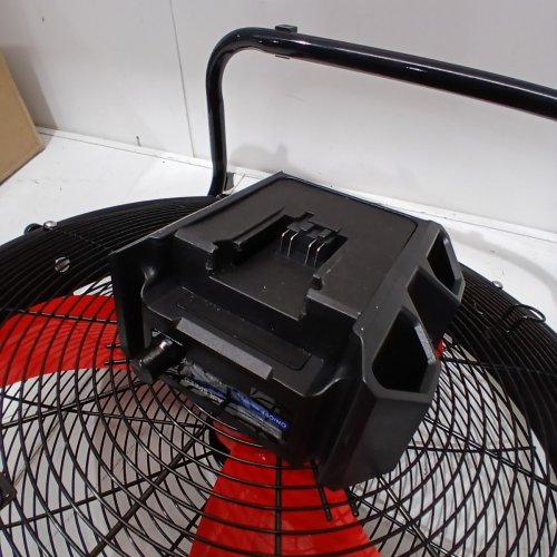 HIGH VELOCITY CORDLESS FLOOR FAN - 18" - 18V - BLACK/RED - (MODEL:MFFS02-18) image 4
