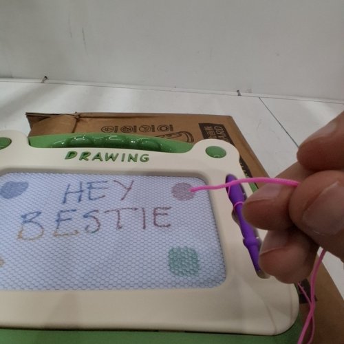 KID'S MAGNETIC DRAWING BOARD - GREEN/WHITE (ITEM: NO.335A) image 4