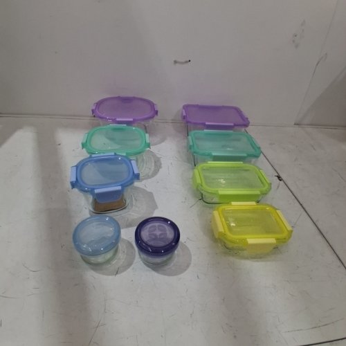 19PC ELLO COLOUR LOCK GLASS MEAL PREP FOOD STORAGE SET - ASSORTED SIZES (MODEL: 1969922) image 2