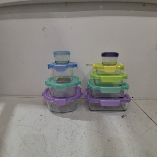 19PC ELLO COLOUR LOCK GLASS MEAL PREP FOOD STORAGE SET - ASSORTED SIZES (MODEL: 1969922) image 3