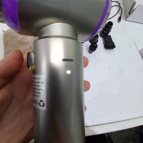 9PC WIRELUME BRUSHLESS MOTOR HANDHELD CAR VACUUM CLEANER -22000PA- PURPLE / SILVER (MODEL: ST-6653PLUS) image 2