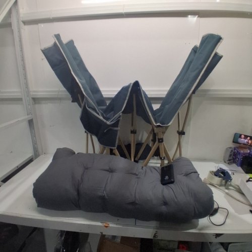 NICE C CAMPING COT WITH HEATED MATTRESS PAD - 73.5"LX26.5"WX14.6"H - GREY/TEAL (MODEL: H) image 4